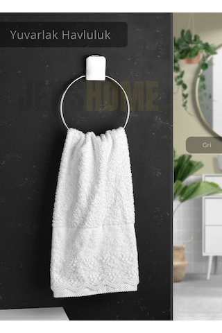 Jet's Home Yuvarlak Havluluk Paslanmaz Çelik Banyo Havluluk Düzenleyici Gri Gri