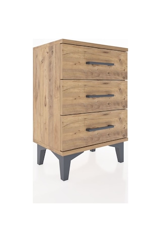 Arges Komodin 3 Çekmeceli 44x30x64 Çam-çam Çam