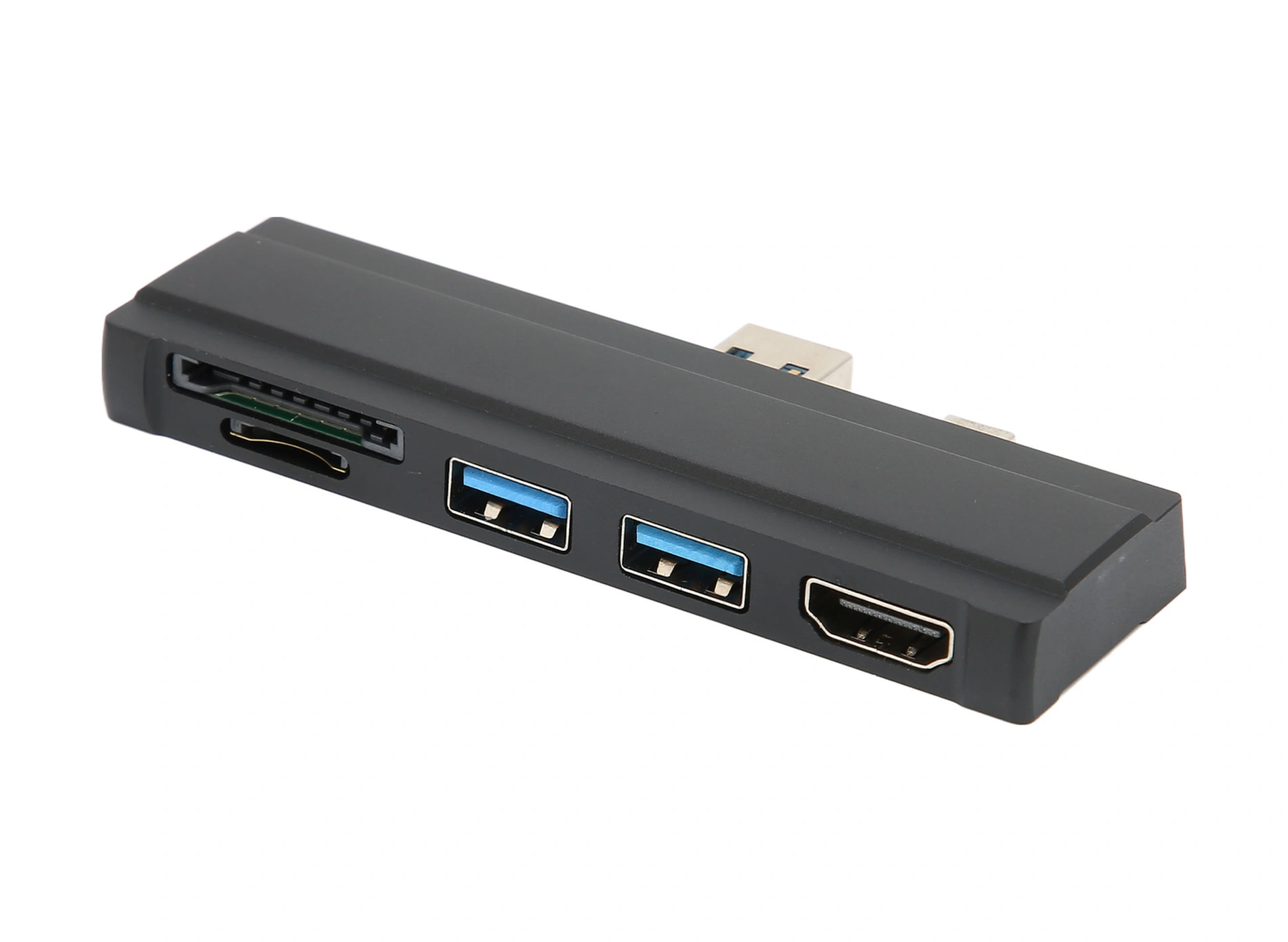 Xiyyadms Surface Pro 4/5/6 İçin 5-in-1 Usb 3.0 Hub: 4k Hdmı Çıkışı, 2x Usb 3.0, Sd/tf Kart Okuyucu, Siyah Alüminyum Dizüstü扩展底座