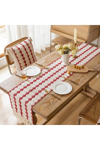 Sones 33x183cm Noel Havlu Nakışlı Masa Bayrağı Basit Masa Örtüleri Noel Yüzüğü Diğer