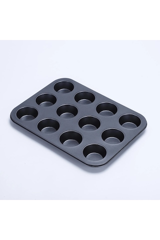 Mybru 12'li Muffin Kalıbı 35 X 26 Cm Siyah