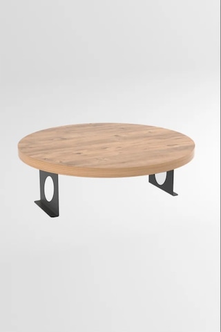 Açık Ceviz Yan Sehpa Koltuk Yanı Sehpa Kolda Ayarlanabilir Tepsi