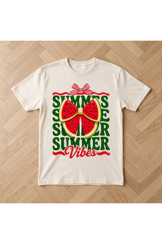 Summer Vibes Ütü İle Uygulanabilen Dtf Tekstil Baskı