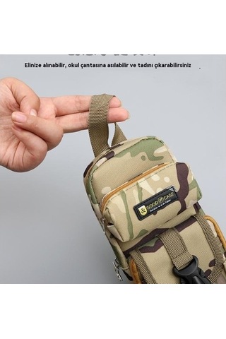 Çocuk Çok Katmanlı Kamuflaj Fermuarlı Kalem Çantası Jmfr9v Sarı