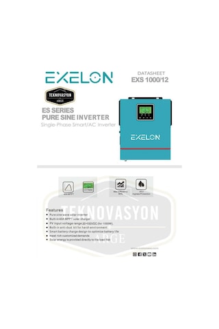 Teknovasyon Arge Exelon 1000w 12v Mppt 40a Akıllı İnvertör