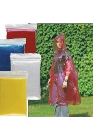 Hadpols Konser Aksesuarı Cep Yağmurluğu Hava Koruması Şeffaf Kapüşonlu Acil Durum Tek Kullanımlık Yağmurluk
