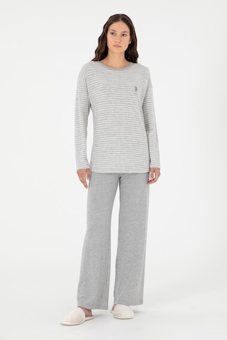 U.s. Polo Assn. Kadın Gri Melanj Pijama Takım 50302036-vr086 Gri Melanj