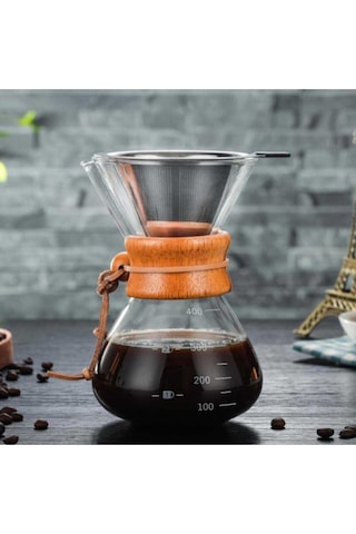 Campout Filtre Kahve Cam Seti Chemex Çok Renkli