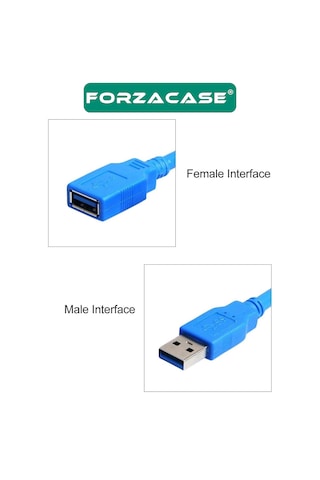 Usb 3.0 Erkek - Dişi Çevirici Uzatma Kablosu 60cm - Fc962