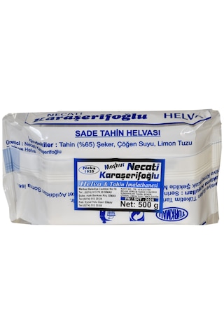 Necati Karaşerifoğlu Sade Tahin Helvası - 500 Gr