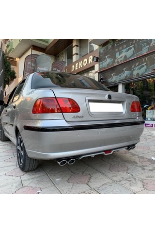 Fiat Albea Uyumlu Siyah Difüzör 4 Krom Egzoz Görünümlü Difizör Arka Ek Body Kit