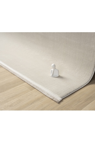 Mariesse Home Artes Serisi Bambu Dokulu Modern Sık Dokuma Koridor Kesme Yolluk Dokuma Makine Halısı Gri