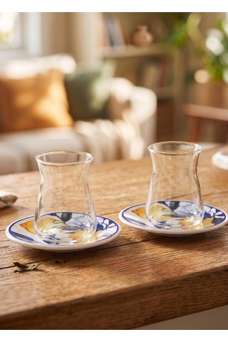 The Mia Odore Di Limone 12 Parça 6 Kişilik Çay Seti Çok Renkli