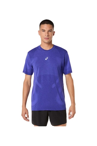 Asics Road Seamless Erkek Lacivert Koşu T-shirt 2011d355-403 Mavi