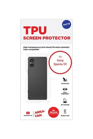 Sony Xperia 5 V Mat Arka Ve Yan Koruyucu Tpu Film