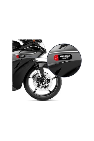 Kişiye Özel Kan Grubu Sticker Seti Motor Kan Grubu Etiket Seti