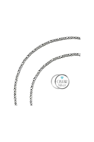 Omar Silver Zincir 925 Ayar 2 Mm Gümüş Erkek Kare Kral Kolye Omar Silver Zincir 925 Ayar 2 Mm Gümüş Erkek Kare Kral Kolye