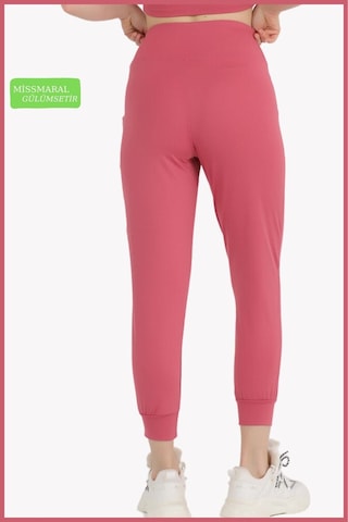 Kadın Curve Eşofman Alt Gül Kurusu Jogger Dalgıç Kumaş Yüksek Bel Çift Cepli Joggers 1061 GÜL KURUSU
