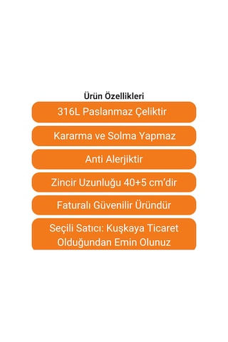 Kuşkaya Ticaret Dönen Yonca Kolye Çelik Altın