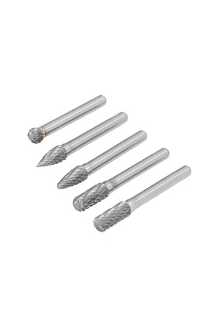 Lemestar 5 Adet Çift Desen Tungsten Çelik Taşlama Ucu - Ahşap Ve Plastik İçin Yontma, Oymak, Freze 6x8mm Pe Paketli