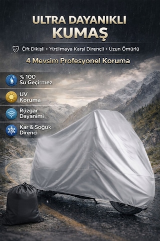 Qj Srk125 R Motor Brandası,motosiklet Brandası Gri Renk Kar Su Yağmur Geçirmez,motor Örtüsü,motor Çadırı,motorsiklet Brandası Coverplus Kalitesiyle