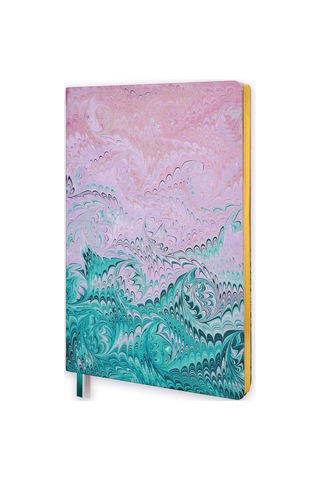 19x25 Ciltli Ebru - Design No 08 Çok Renkli