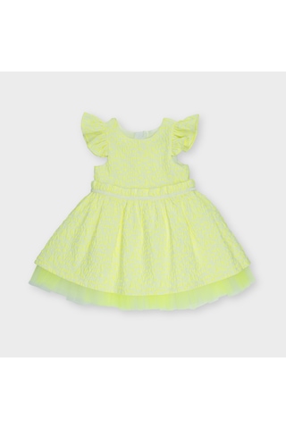 Kız Çocuk Fırfır Detaylı Dokulu Elbise 2411gb26002-4512 001