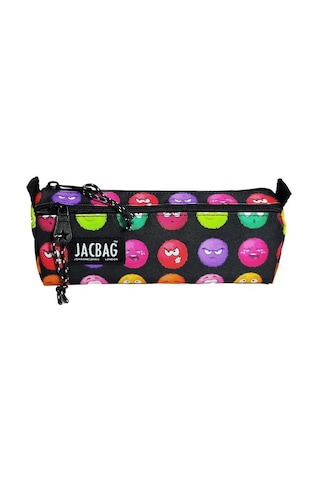 Jacbag Dual Prime İki Bölmeli Üçgen Emoji Çok Renkli Kadın/kız Çocuk Kalem Çantası Çok RENKLİ