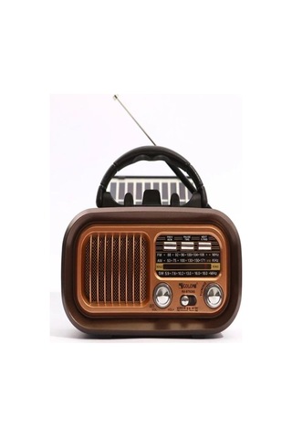 Lexroo Nostaljik Görünümlü Solar Panelden Şarj Olabilen Telefon Standlı Fm Radyo Bluetooth Hoparlör