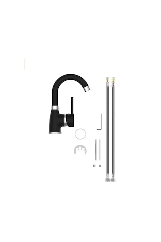 Sardıcı Lavabo Musluğu Mat Lavabo Bataryası Siyah