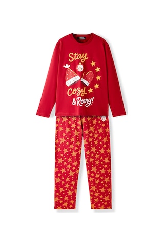 Gsstore Galatasaray Çocuk Yeni Yıl Pijama Takım C252298 Sarı - Kırmızı