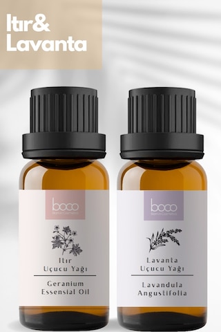 Boco Born In Cosmetics Itır + Lavanta Saf Aromaterapi Uçucu Yağı 2 x 10 ML