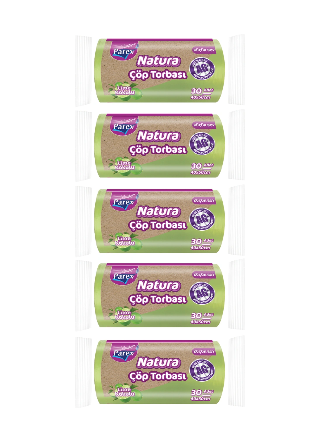 Natura Çöp Torbası Küçük Boy 30'lu 40 X 50 Cm Beşli Paket