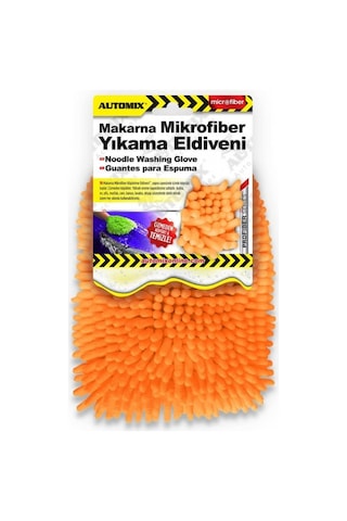 Automix Mikrofiber Yıkama Eldiveni Makarna-püskül 39848