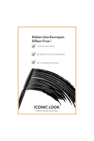 Iconic Look Mascara Yoğun Hacim Etkili Maskara - Siyah