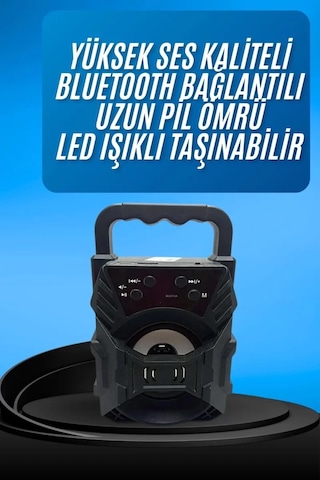 Home Işıklı Bluetooth Hoparlör Ses Bombası Taşınabilir Yüksek Ses Kaliteli Radyo Özelliği
