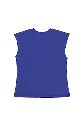 Civil Boys Basic Sıfır Kol 10-13 Yaş Tişört - Mavi Saks Mavisi