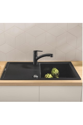 Grohe Start 303072431 90 Dönüş Açısı Spiralli Eviye Bataryası Mat Siyah