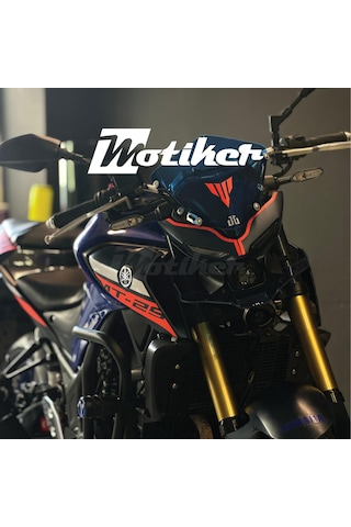 Yamaha Mt-25 Neon Turuncu Ve Beyaz Sticker Modeli