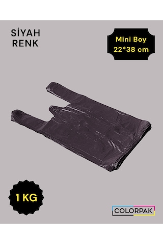 Atlet Poşet 22 38 Cm Siyah 1 Kg Market Poşeti