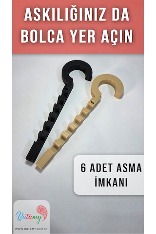 Dolap İçi Düzenleyici, Askılık Çoğaltıcı 6 Adet Takılabilmekte. Yeşil