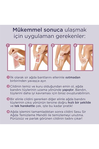 Sesu Hassas Ciltler için Sir Ağda Bantdı 12'li