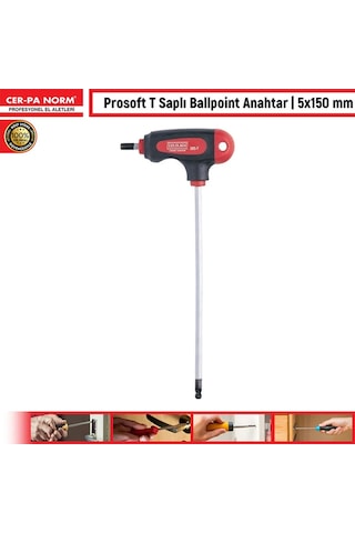 Cer-pa Prosoft Ballpoint T Saplı Allen Anahtar Alyan 5mm
