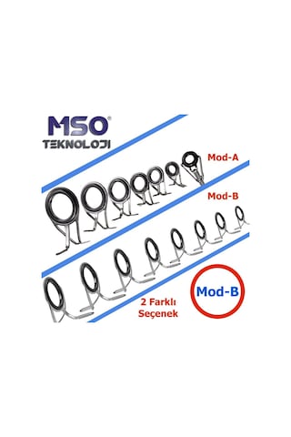 MSO Olta Balıkçılık Paslanmaz & Seramik Kamış Yenileme Halkaları  Set