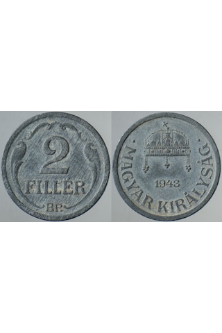 Macaristan 2 Filler 1943 İkinci Dünya Savaşı Dönemi Çinko.