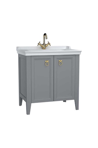 VitrA Valarte Lavabo Dolabı 80 Cm Mat Gri 62154 Gri