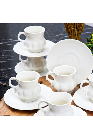 Perotti 11914 Emery 12 Parça Porselen Türk Kahve Fincan Takımı