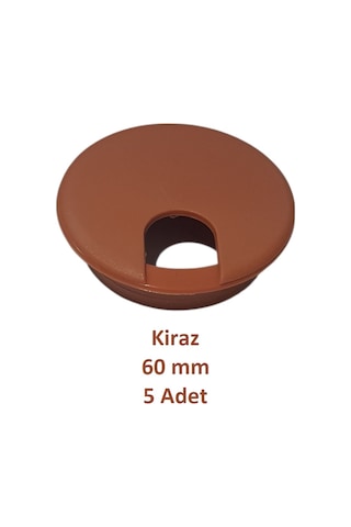 Masa Üstü Kablo Kanalı Deliği Kapağı, Kiraz, Masa Kapağı, 6 Cm, 5 Adet
