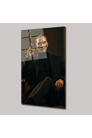 Mustafa Kemal Atatürk - Cam Tablo - Deg0294