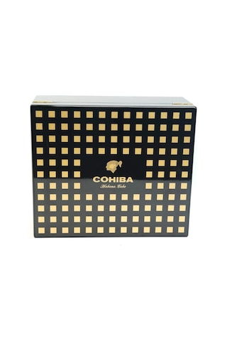 Cohiba Siyah Nokta Desenli Sedir Humidor Puro Kutusu - Tr9821